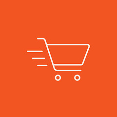 Image showing Shopping cart line icon.