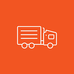 Image showing Delivery truck line icon.