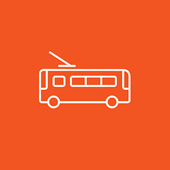 Image showing Trolleybus line icon.