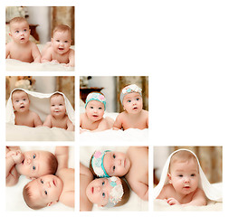 Image showing Newborn baby collage