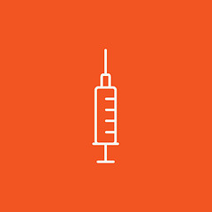 Image showing Syringe line icon.