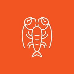 Image showing Lobster line icon.