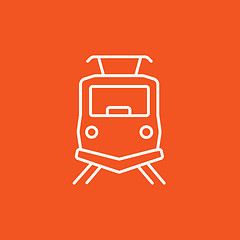 Image showing Front view of train line icon.