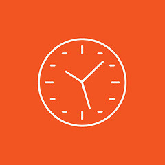 Image showing Wall clock line icon.