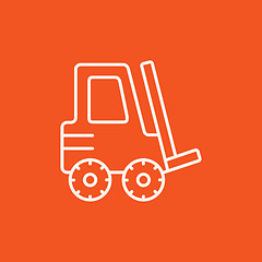 Image showing Forklift line icon.