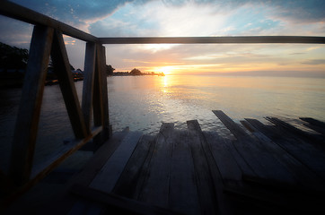 Image showing Tanjung Sepat lover jetty in the morning light