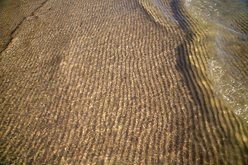 Image showing   kho tao    wet sand and the beach in  south china sea