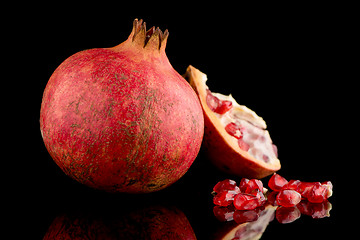 Image showing Ripe pomegranate fruit