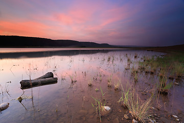 Image showing Sunset at Lake Burralow