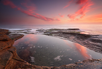 Image showing Sunrise at Coogee, Sydney Australia