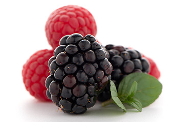 Image showing Raspberry with blackberry 