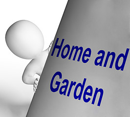 Image showing Home And Garden Sign Means Indoors And Outdoors Design