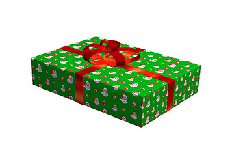 Image showing Christmas Gift on White