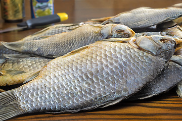 Image showing Salted and dried river fish .