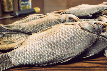 Image showing Salted and dried river fish .