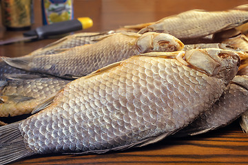 Image showing Salted and dried river fish .