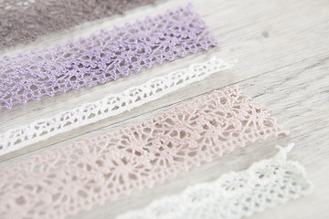 Image showing lace ribbons