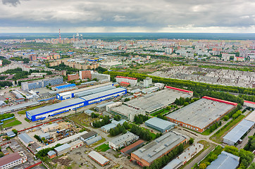 Image showing Aerial view of industrial area of Tyumen. Russia