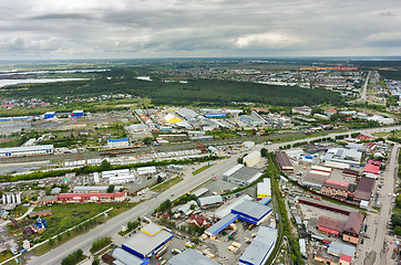 Image showing Aerial view of an Industrial Park area. Tyumen