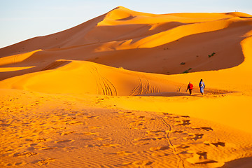 Image showing sunshine in the desert of sand and dune