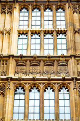 Image showing old in      parliament  window    structure and  reflex