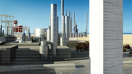 Image showing Machines at oil refinery