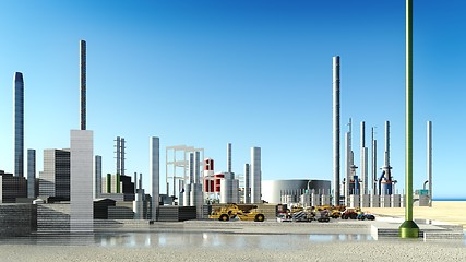 Image showing Machines at oil refinery