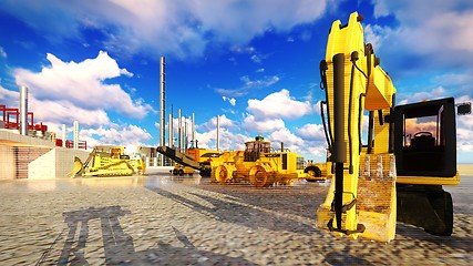 Image showing Machines at oil refinery