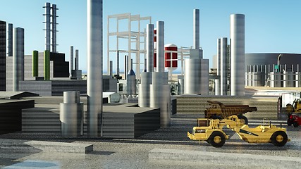 Image showing Machines at oil refinery