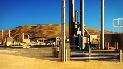 Image showing Machines at oil refinery