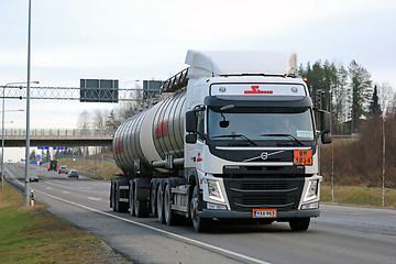 Image showing Volvo FM tank truck in ADR transport