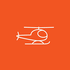 Image showing Helicopter line icon.