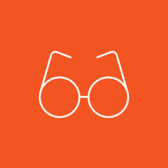 Image showing Eyeglasses line icon.