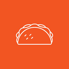 Image showing Taco line icon.