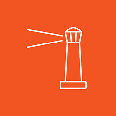 Image showing Lighthouse line icon.