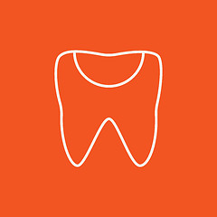 Image showing Tooth decay line icon.