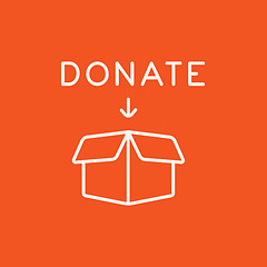 Image showing Donation box line icon.