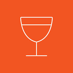 Image showing Glass of wine line icon.