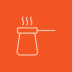 Image showing Coffee turk line icon.