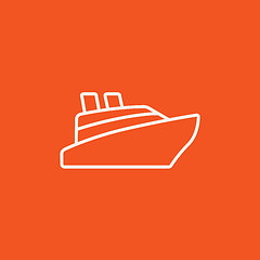 Image showing Cruise ship line icon.