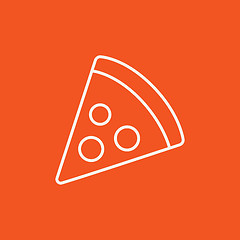 Image showing Pizza slice line icon.