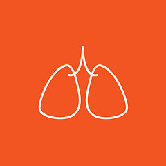 Image showing Lungs line icon.