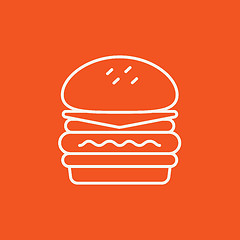 Image showing Double burger line icon.