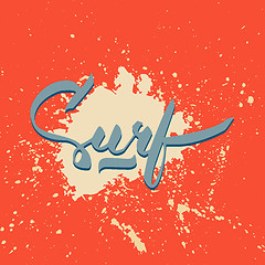 Image showing Surf hand-lettering logo