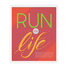 Image showing Vector illustration of running poster.