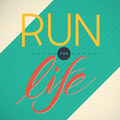 Image showing Vector illustration of running poster.