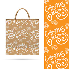 Image showing Holiday pattern over paper package