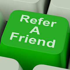 Image showing Refer A Friend Key Shows Suggest To Person