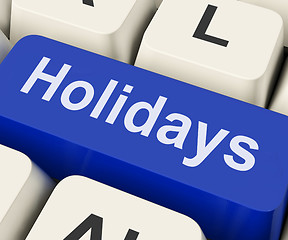Image showing Holidays Key Means Leave Or Break\r