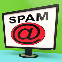 Image showing Spam Message Shows Junk Unsolicited Unwanted E-mail